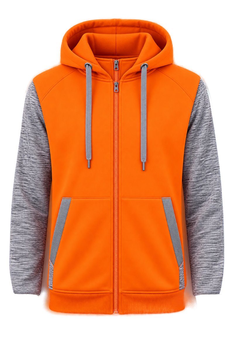 HI VIS&WORK FULL ZIP FLEECY HOODIE 1588